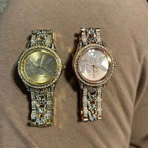 2 Michael Kors jewel encrusted watches